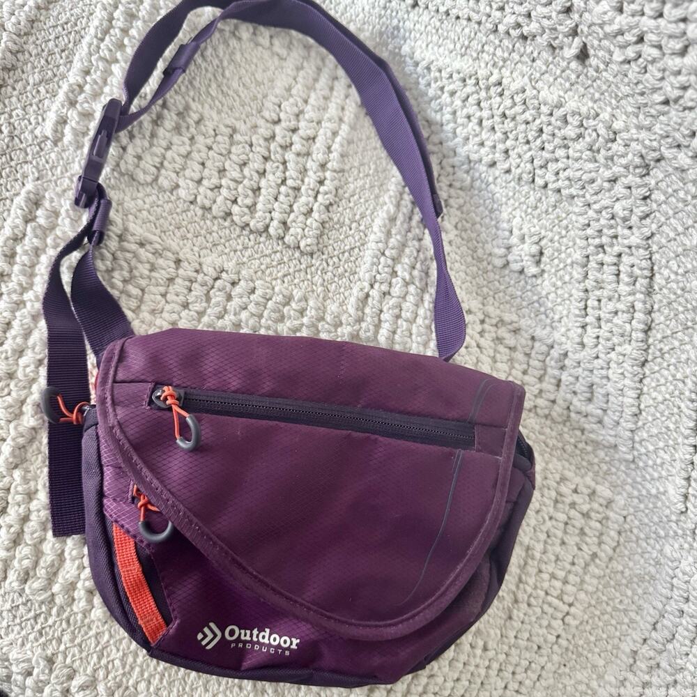 Outdoor Products Purple Fanny Pack Belt Pouch Waist Hiking Crossbody Bag